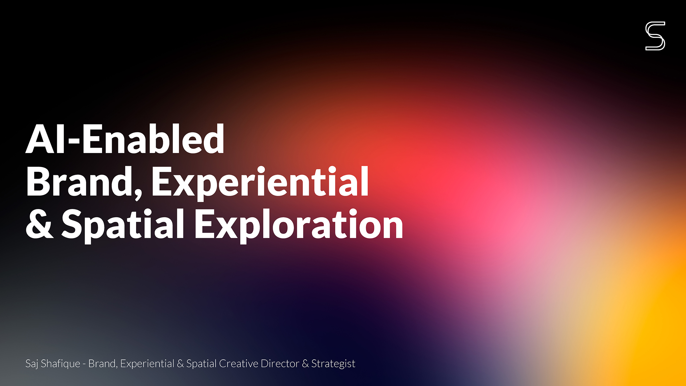 AI visual language and spatial exploration portfolio