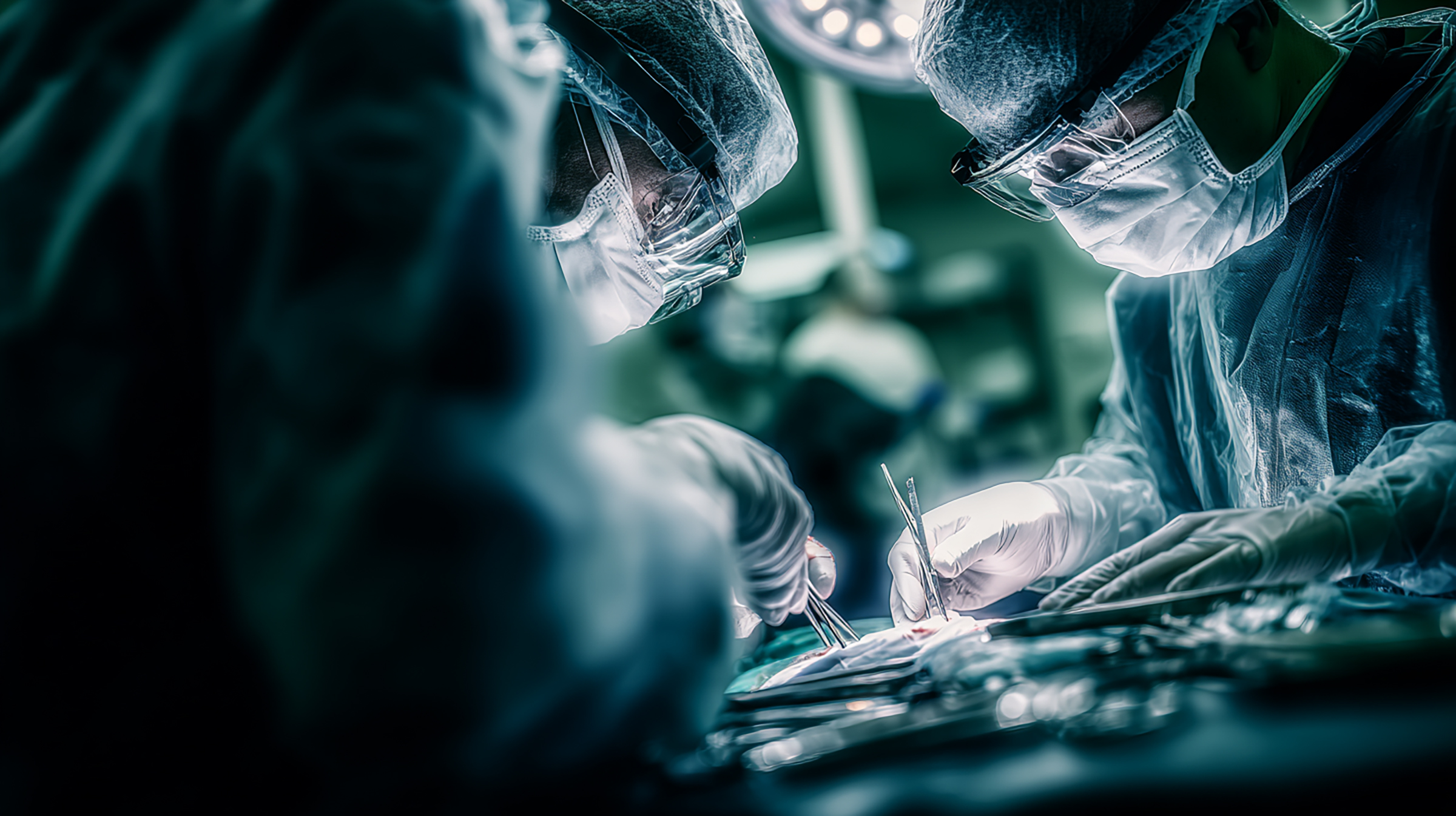 AI-generated medical imagery showing healthcare professionals
