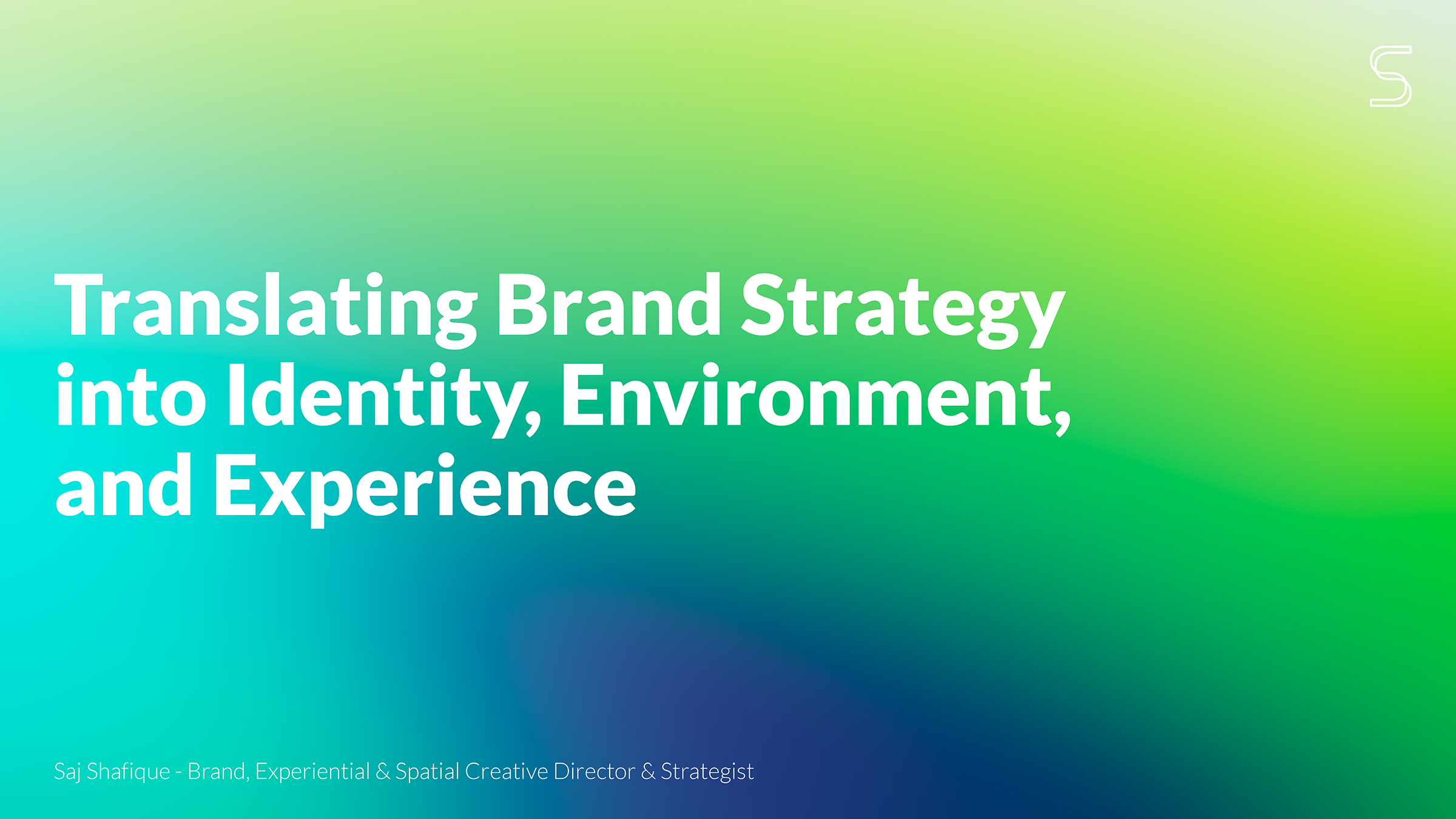 Brand strategy, identity and experiential design portfolio