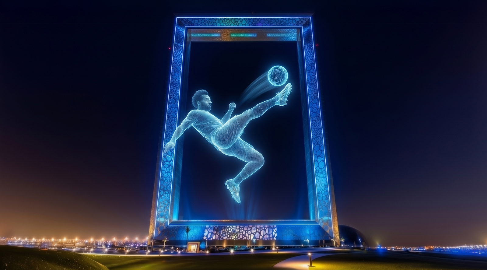 Experiential brand activation concept in Dubai with framed installation